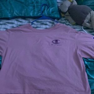champion pink crop top